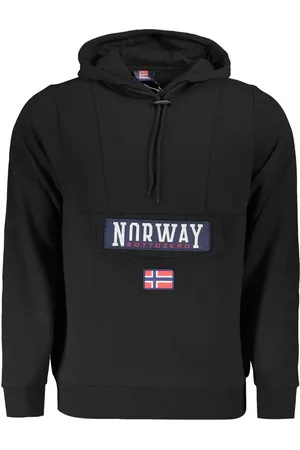 Norway 1963 Black Cotton Men Hooded Sweater - XL