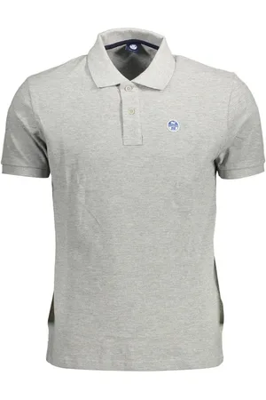 North Sails Gray Cotton Men Polo Shirt - XL