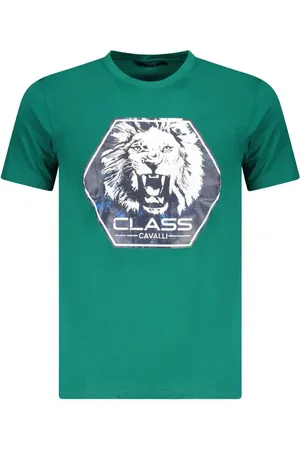 Roberto Cavalli Green Cotton T-Shirt - M
