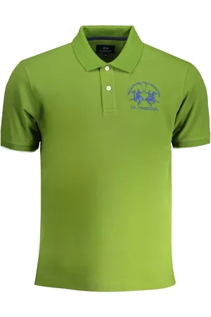 La Martina Green Cotton Polo Shirt - M