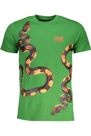 Roberto Cavalli Green Cotton T-Shirt - M
