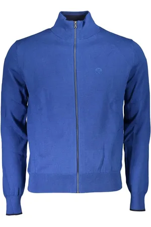 North Sails Blue Organic Cotton Men Sweater - XL