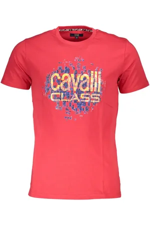 Roberto Cavalli Red Cotton T-Shirt - XL