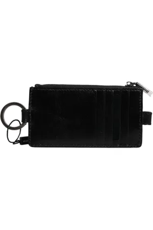 Dolce & Gabbana Black Horse Leather Lanyard Logo Card Holder Wallet