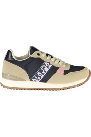 Napapijri Beige Lace-Up Sneakers with Contrasting Details - EU39/US9