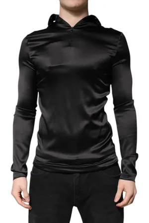 Dolce & Gabbana Black Silk Turtleneck Men Pullover Sweater - IT50 | L