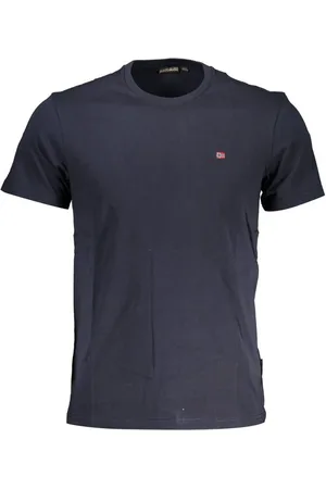 Napapijri Blue Cotton Men T-Shirt - S