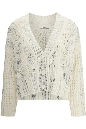 ERMANNO SCERVINO Rhinestone cotton Cardigan - M