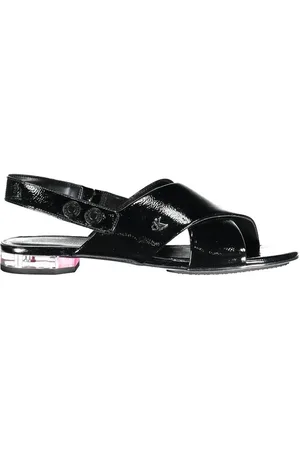 Calvin Klein Black Leather Women Sandal - EU37/US7