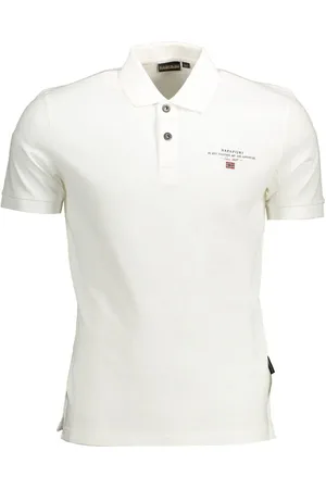 Napapijri White Cotton Men Polo Shirt - S