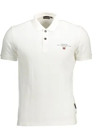 Napapijri White Cotton Men Polo Shirt - S