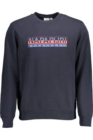 Napapijri Blue Cotton Men Sweater - XXL