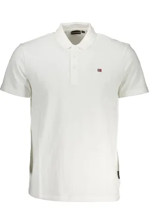 Napapijri White Cotton Men Polo Shirt - S