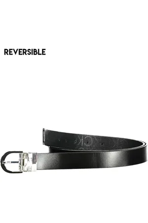 Calvin Klein Black Polyester Women Belt - 75 cm / 30 Inches