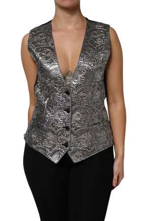 Dolce & Gabbana Floral Jacquard Sleeveless Vest Top - IT40|S