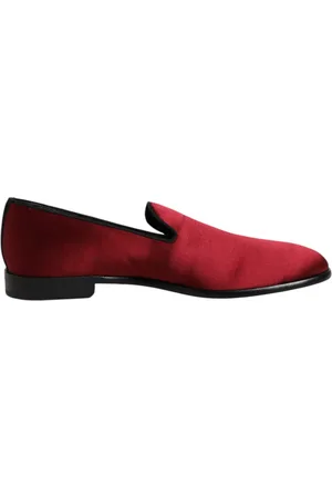 Dolce & Gabbana Velvet Slip On Loafers Formal Shoes - EU45/US12