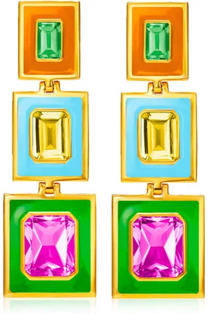 Nevernot Show n Tell-Ready 18K Gold Topaz Earrings