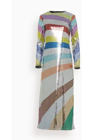 La DoubleJ Women Casual Dresses - Supreme Swing Dress in Rainbow Sequins Placee