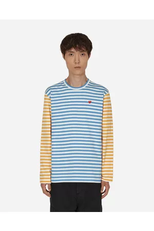 Comme des Garçons Bi-Color Stripe Longsleeve T-Shirt Blue