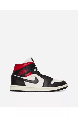 Nike Women Sports Equipment - WMNS Air Jordan 1 Mid Sneakers Black / Gym Red / Sail