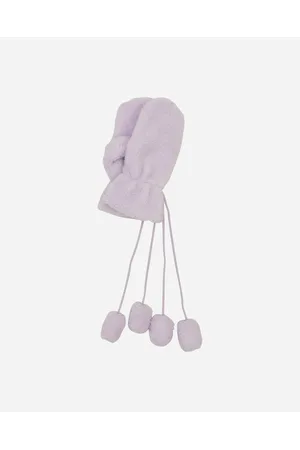 PRISCAVera Teddy Pom Pom Mittens Wisteria