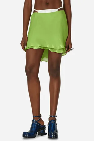PRISCAVera Layered Mini Skirt Apple