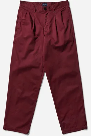 Noah NYC Men s Twill Double-Pleat Pants Wine