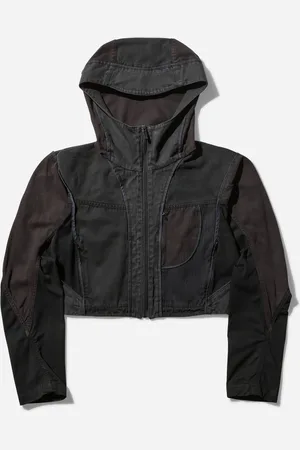 Hyein Seo Women s Patchwork Crop Jacket Stone