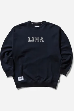 Wtaps Men s Academy Crewneck Sweatshirt Navy