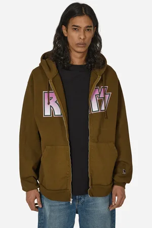 STRAY RATS Ratstar Zip Up Hoodie Olive