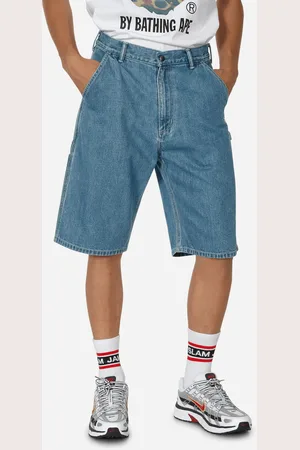 A Bathing Ape Denim Painter Shorts Light Indigo