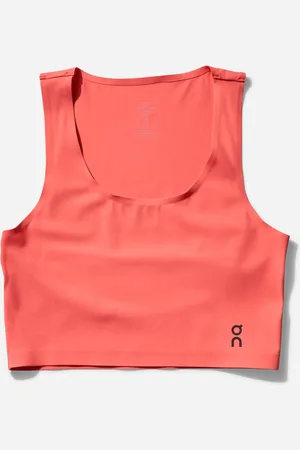 On Running Women s Studio Open Back Crop Top Coral