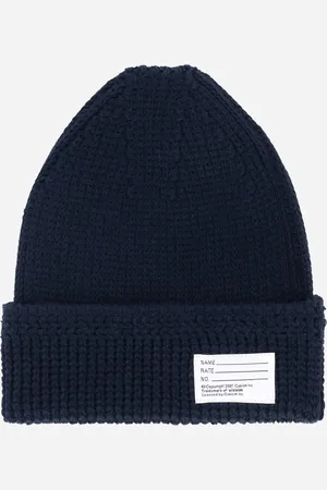 VISVIM Knit Cotton Beanie Navy