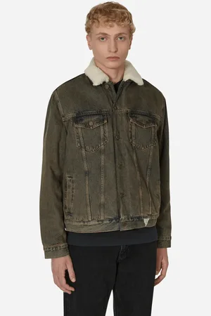 Guess Tinted Sherpa Jacket Brown