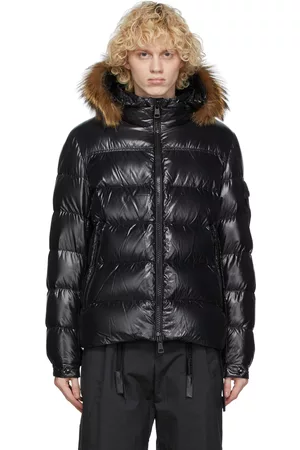 Moncler Men Jackets - Black Down Marque Jacket