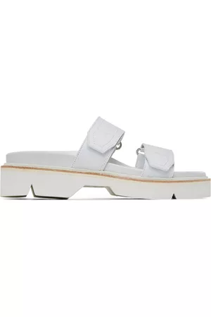 DRIES VAN NOTEN Men Sandals - White Velcro Strap Sandals