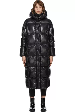 Moncler Women Long Coats - Black Down Parnaiba Long Coat