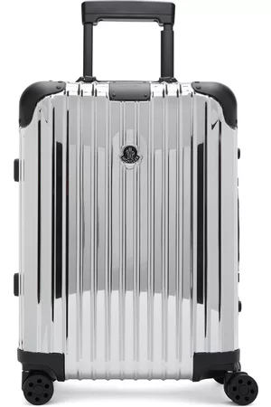 Moncler Men Luggage - Moncler Rimowa 'Reflection' Silver Suitcase