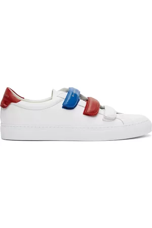 Givenchy Men Sneakers - White & Red Velcro Urban Knots Sneakers