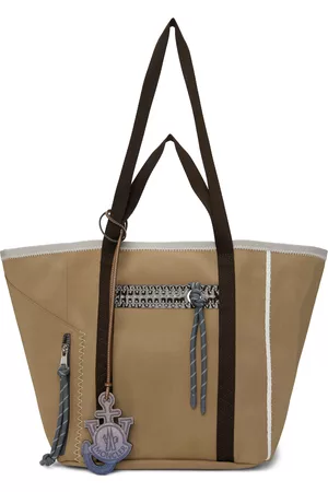 Moncler Women Tote Bags - 1 Moncler JW Anderson Beige Waxed Nylon Tote