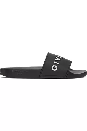 Givenchy Black Logo Flat Sandals