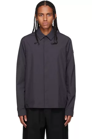 Moncler Men Shirts - Black Nylon Shirt