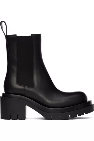 Bottega Veneta Women Heeled Boots - Black Lug Heeled Boots