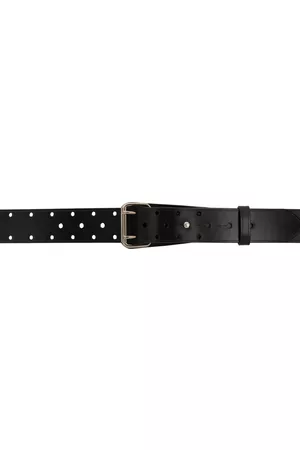 LEMAIRE Men Belts - Black Double Tongue Belt
