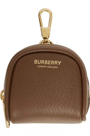 Burberry Women Keychains - Brown Cube Bag Charm Keychain