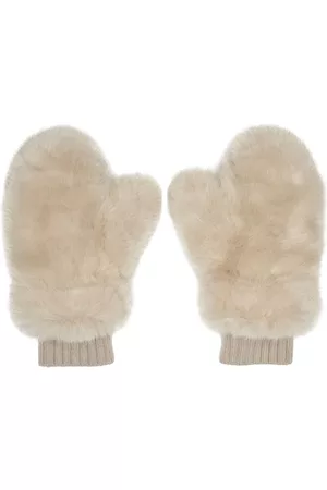 Givenchy Women Gloves - Pink Faux-Fur Mittens