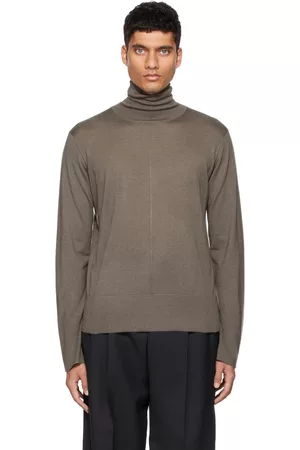 Peter Do Men Turtleneck Sweaters - Grey Cooper Turtleneck