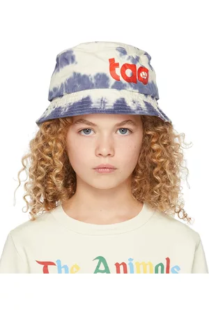 The Animal Observatory Kids Blue & White Tie-Dye Starfish Bucket Hat