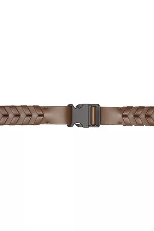 Stella McCartney Women Belts - Brown Faux-Leather Braided Belt