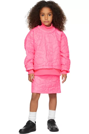 CRLNBSMNS Kids Pink Quilted Sweater